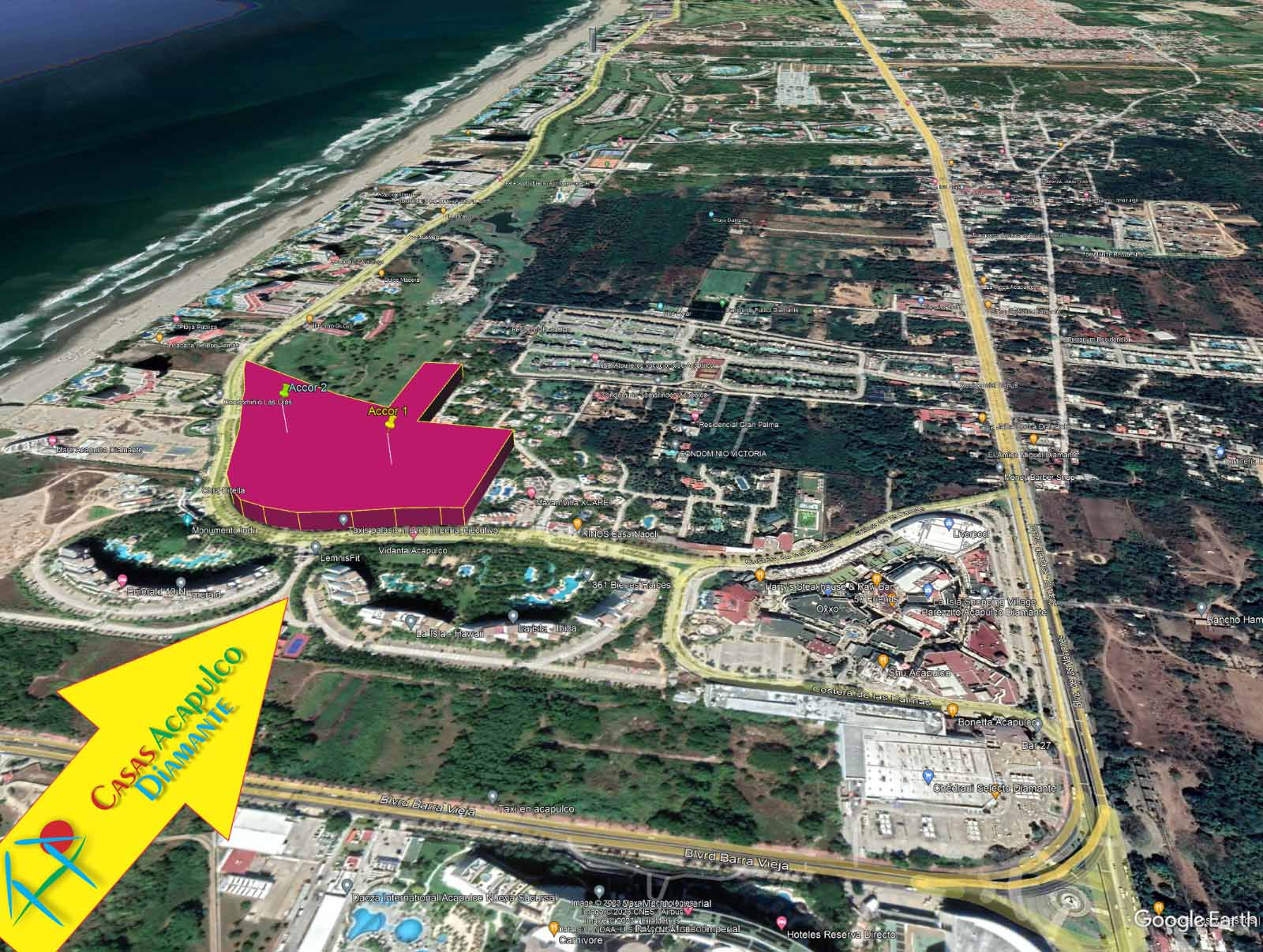 Terreno Playa Diamante Acacor 1 y 2 - Vista aérea 3